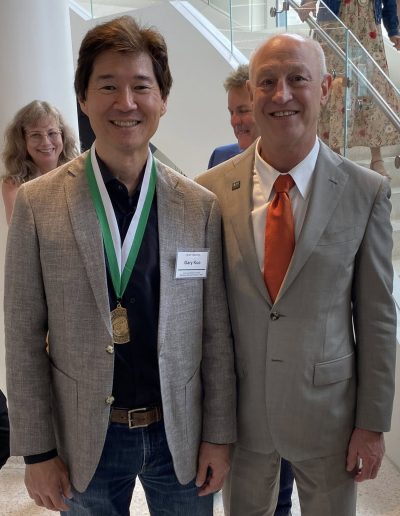 Celebrating as a Centennial Medalist with University of Miami Frost School of Music Dean Shelly Berg